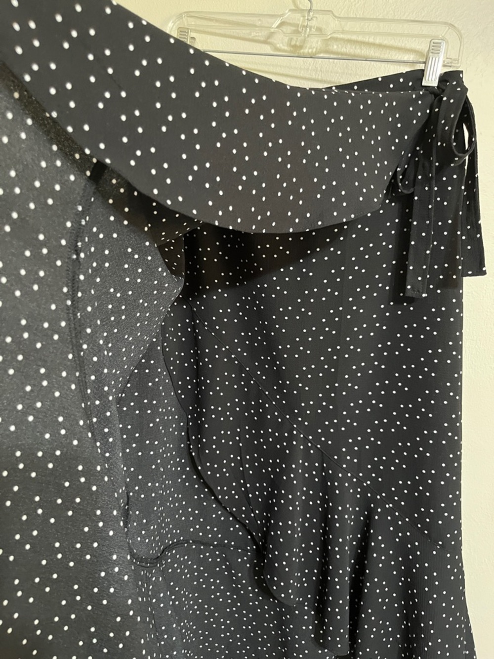 🌺Max Studio Black Polka Dot A-Line Midi Skirt - Picture 5 of 10